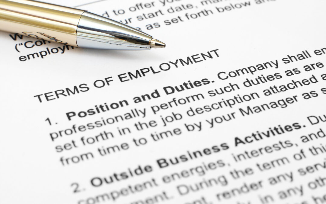 Top 10 Must Have Terms in any Employment Contract